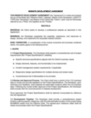 Website Development Agreement