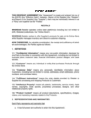 Dropship Agreement