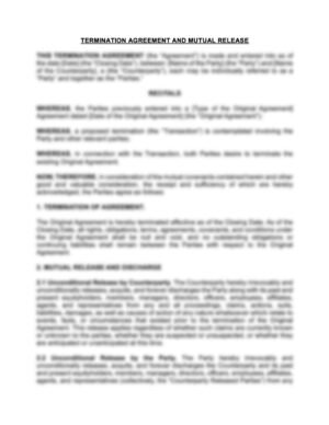Termination and Mutual Release Agreement