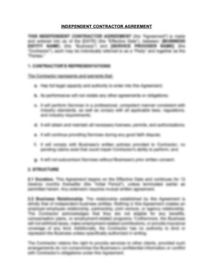 Independent Contractor Agreement