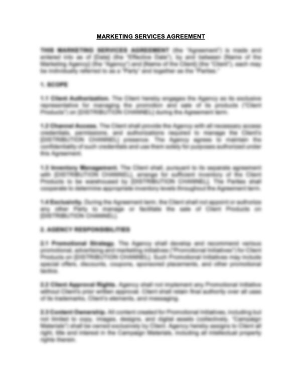 Marketing Agreement